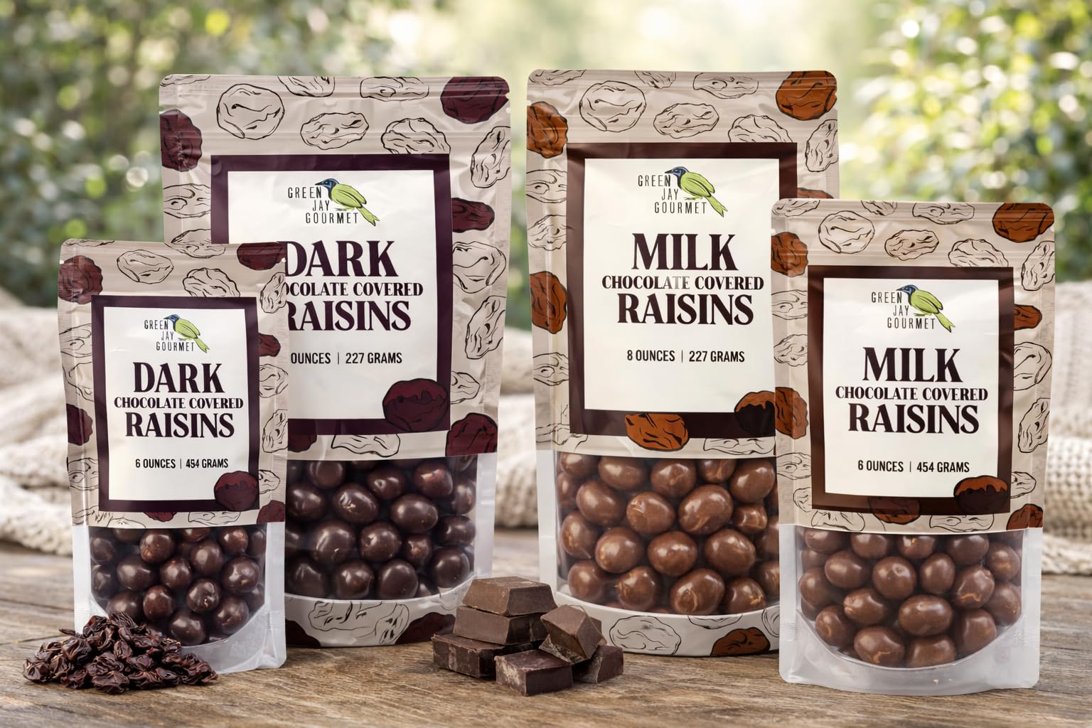 Amazon.com : Green Jay Gourmet Milk Chocolate Raisins - Handmade